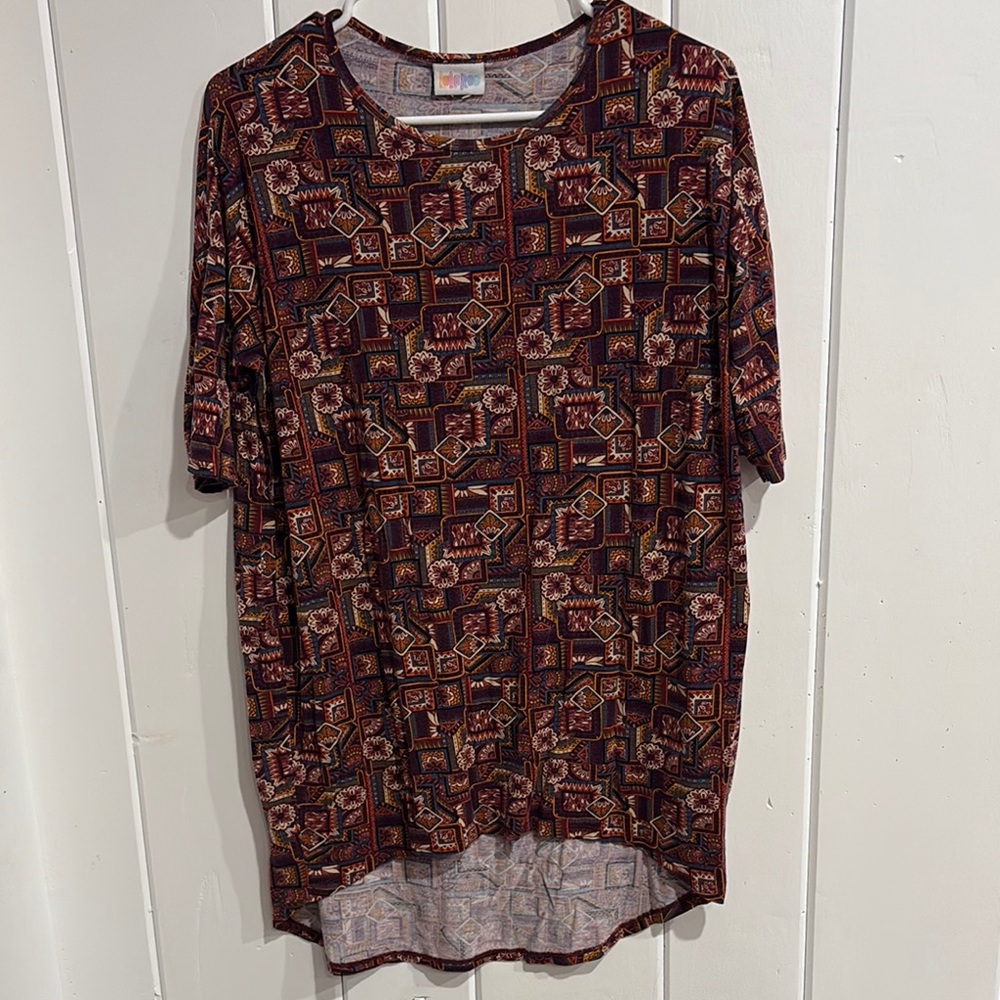 Geometric Boho Aztec Patterned Tee Shirt
